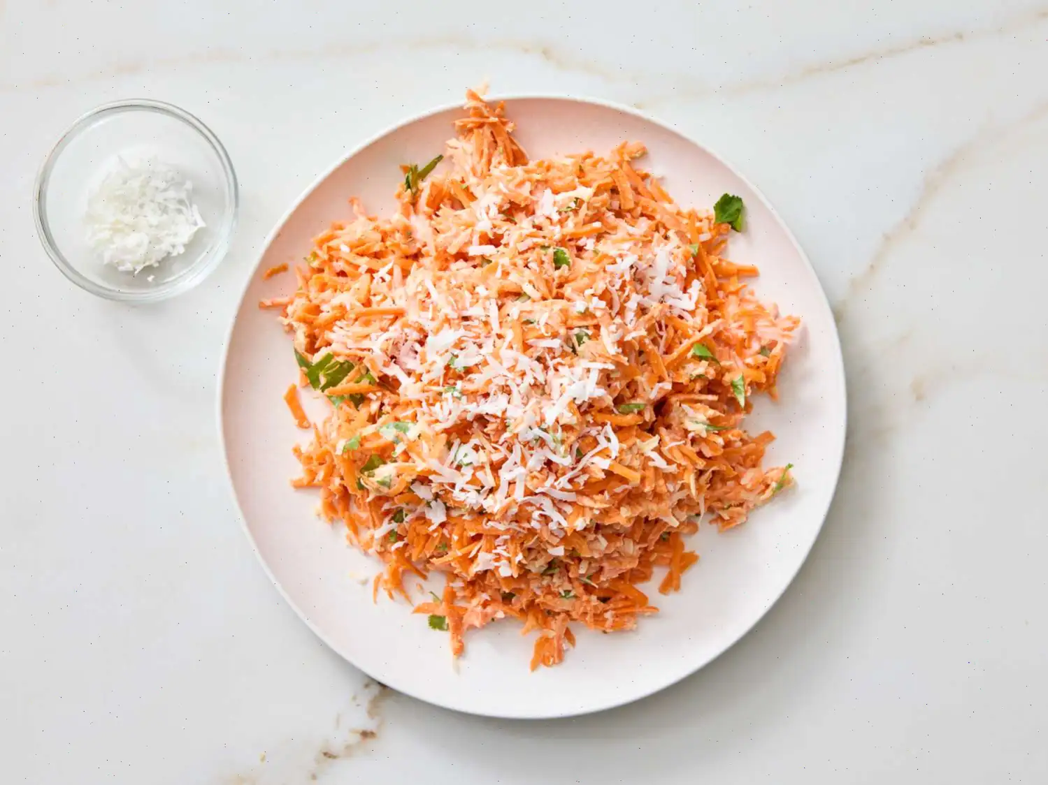 Shredded Carrot Coconut Salad Recipe