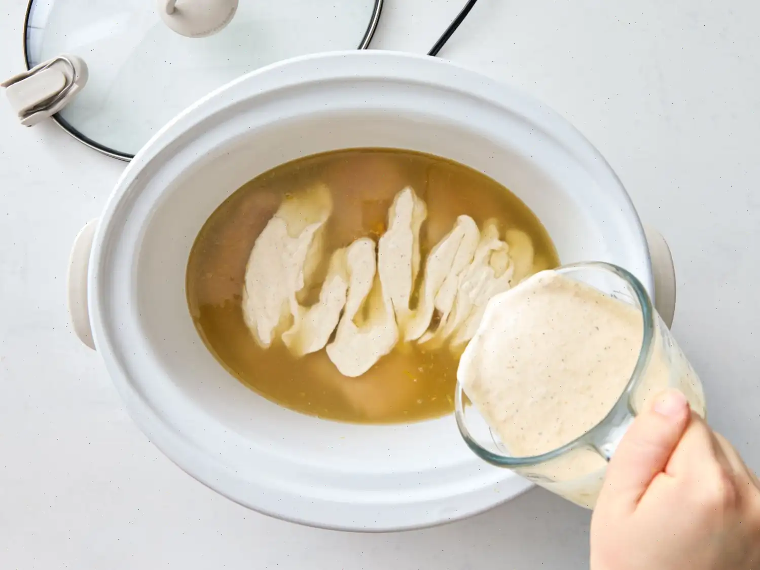 Crockpot Caesar Chicken Pasta Recipe