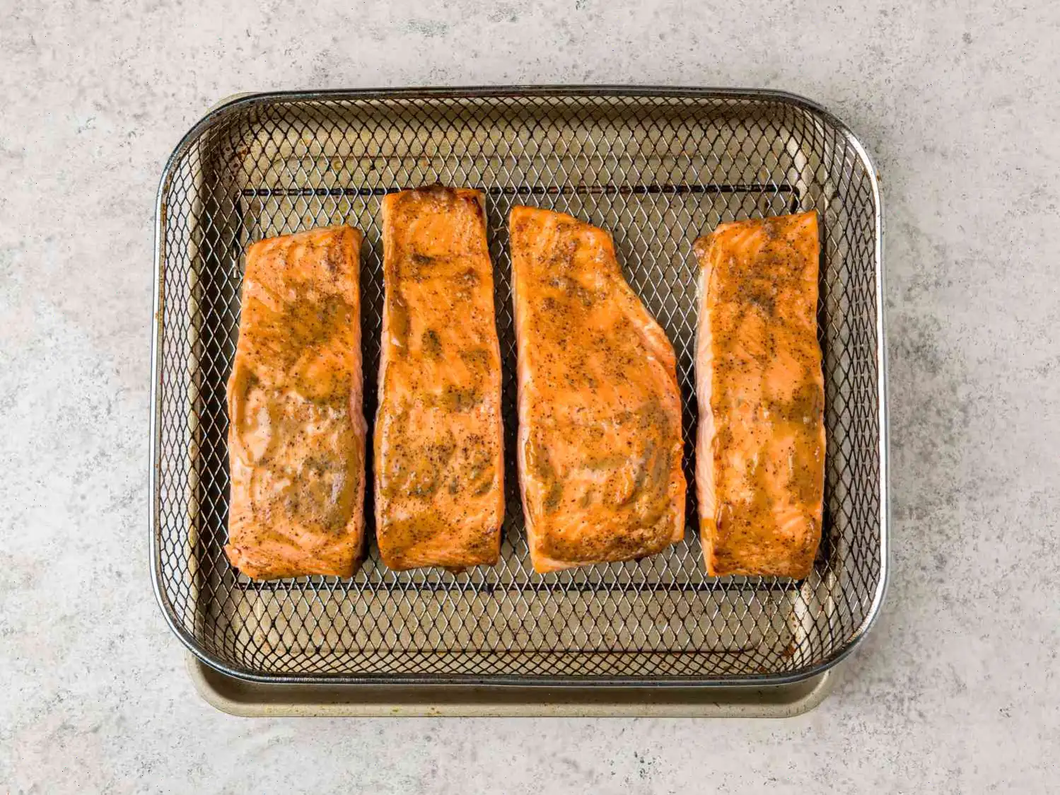 Air Fryer Honey Mustard Salmon Recipe