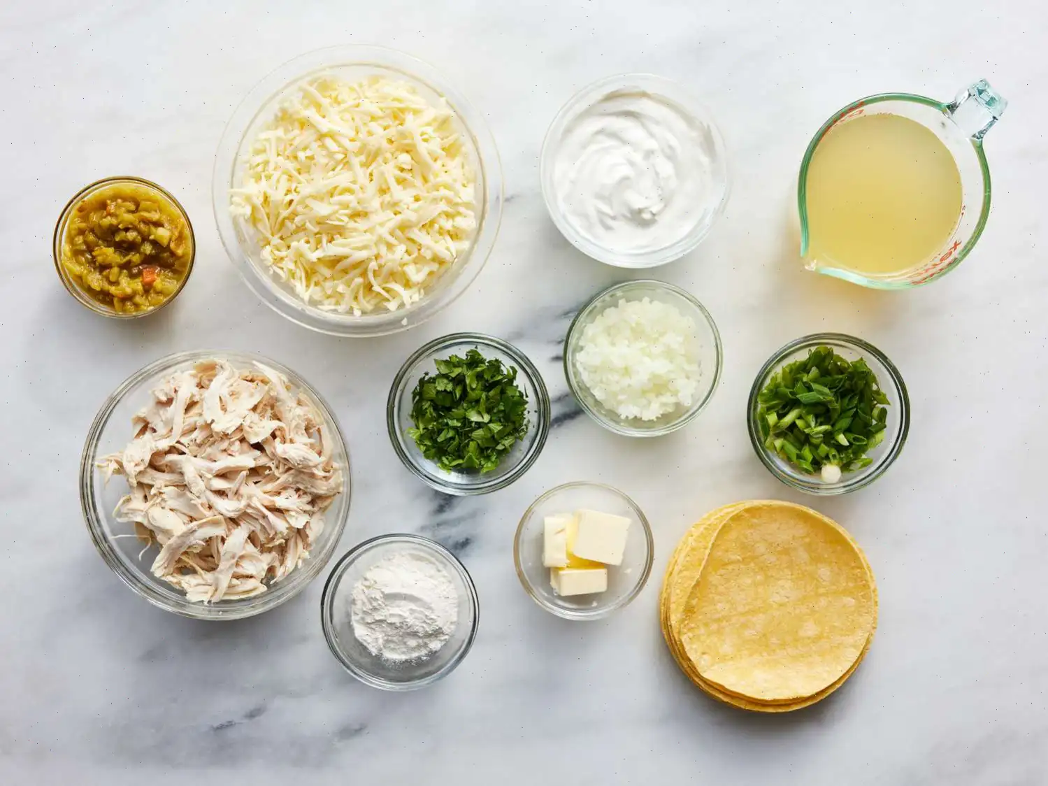 Chicken Enchiladas with Creamy Green Chile Sauce Recipe