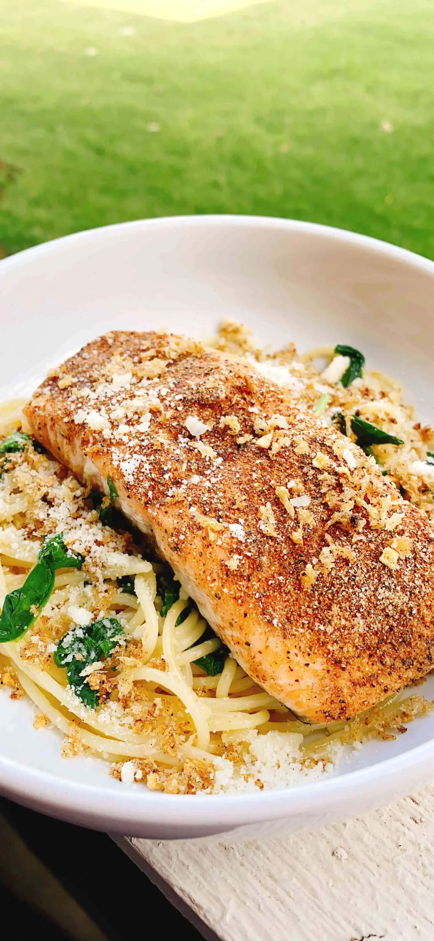 Date Night Blackened Salmon Pasta Recipe