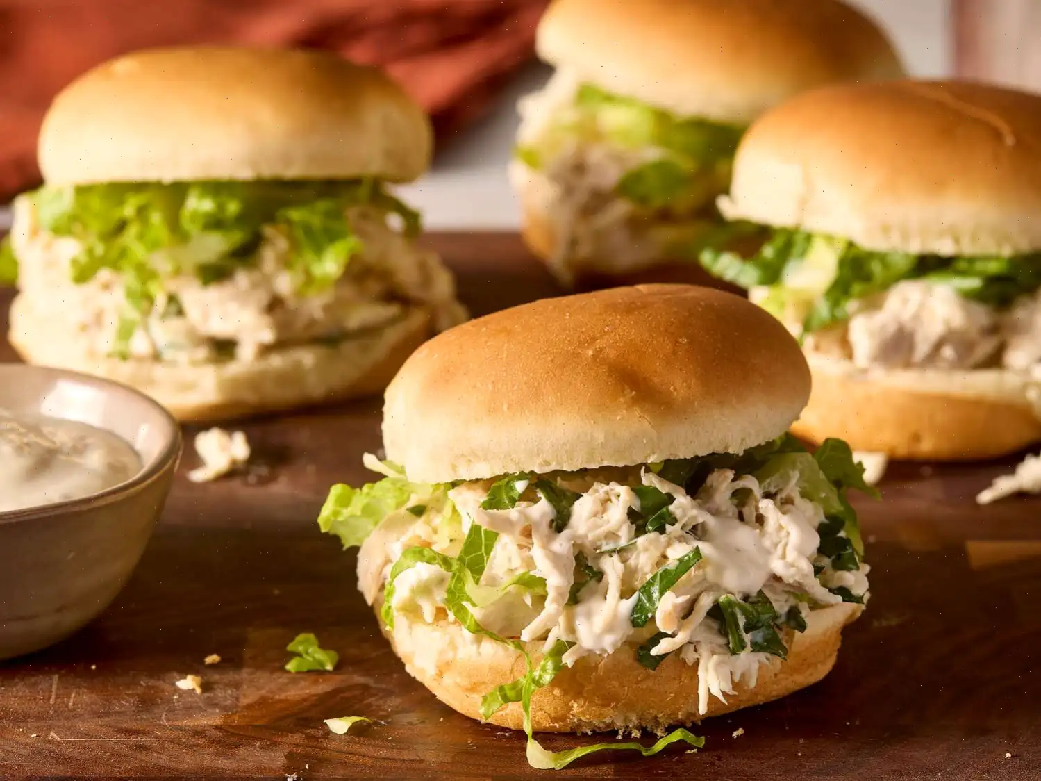 Slow Cooker Chicken Caesar Sandwiches Recipe