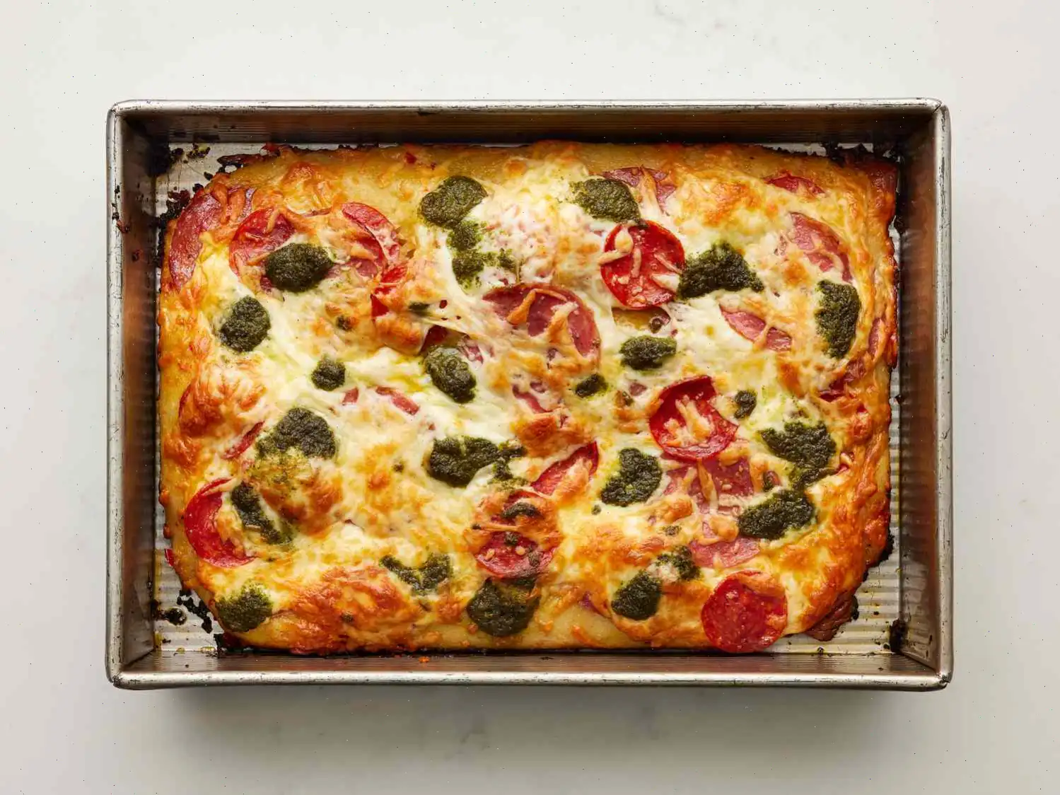 Spicy Garlic Pepperoni Pan Pizza