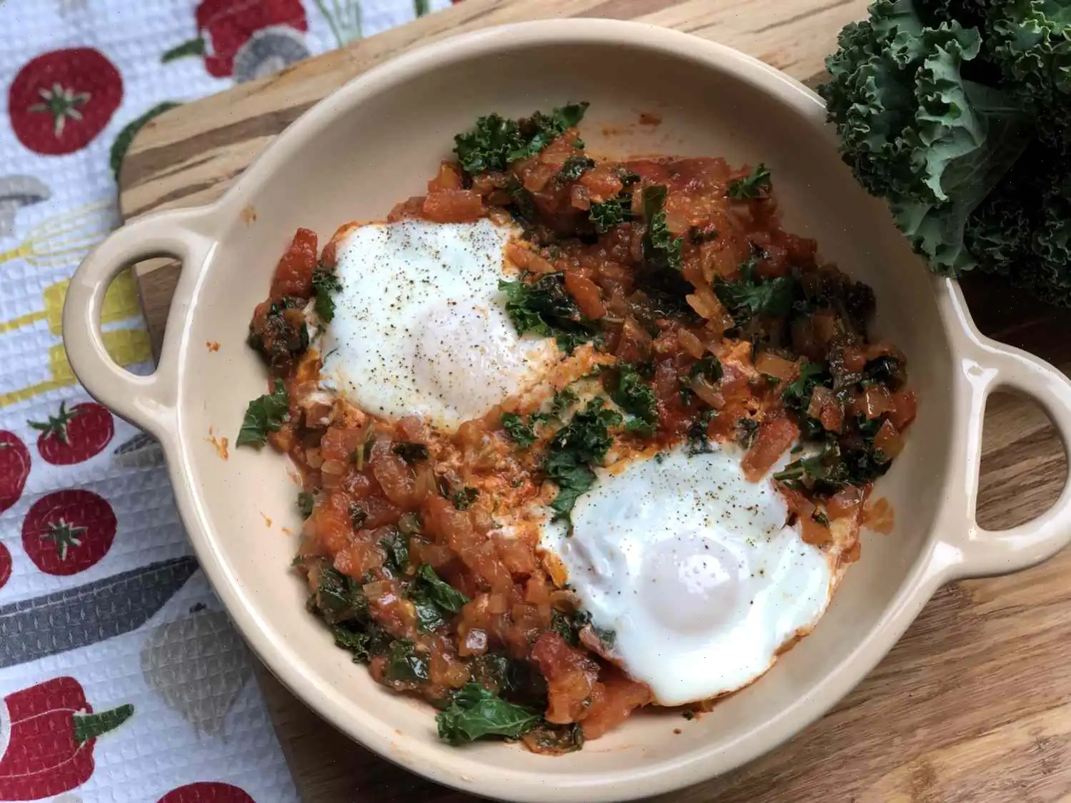 Instant Pot Paleo and Keto Egg Shakshuka with Kale Recipe