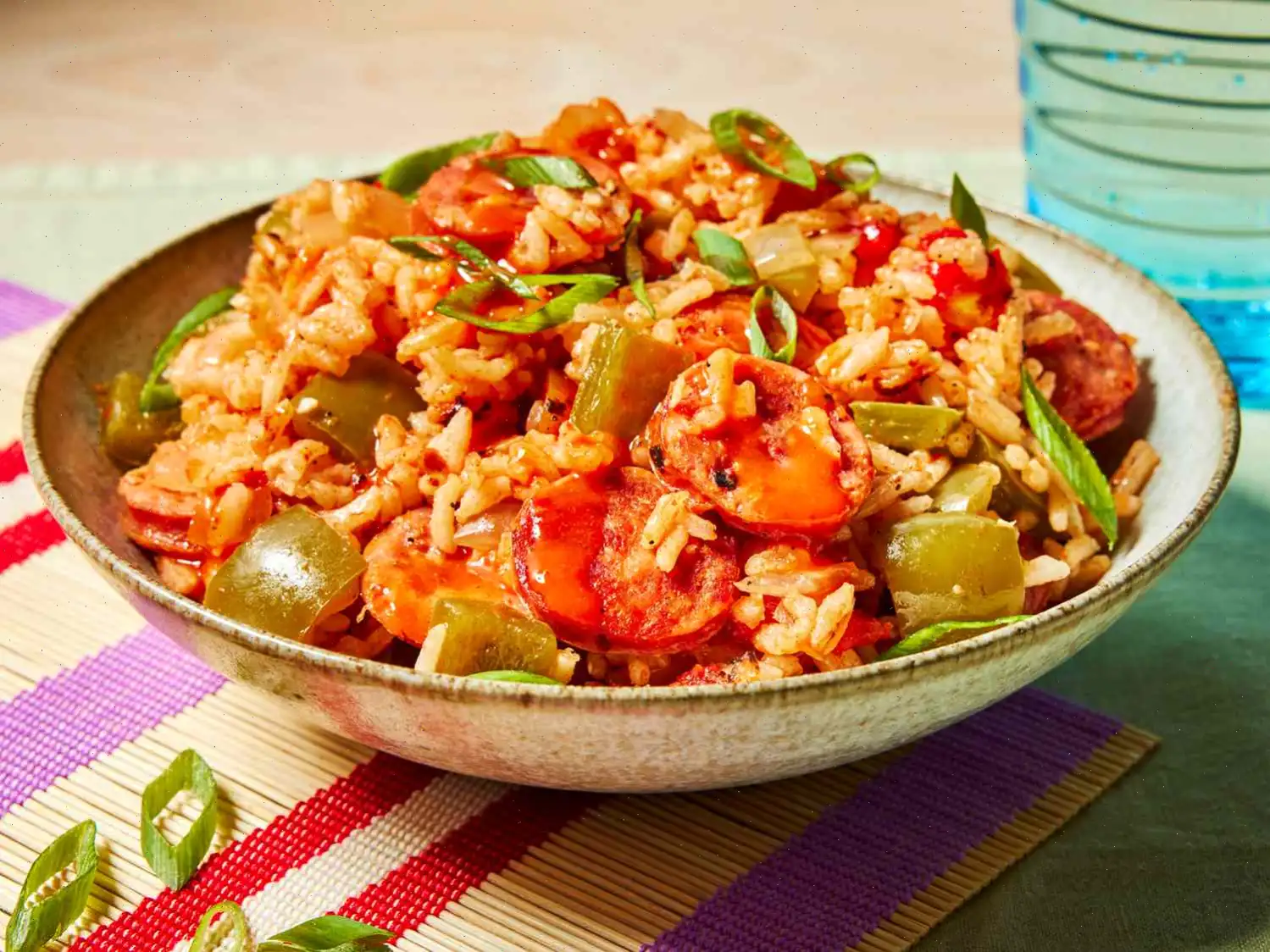 One Pot Rice Cooker Sausage and Peppers