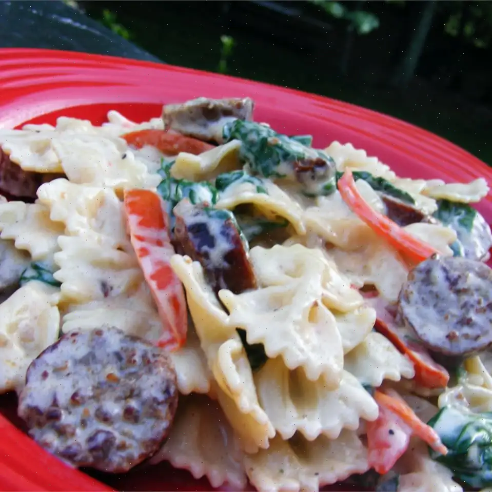 Sausage and Bow-Tie Pasta Florentine Recipe