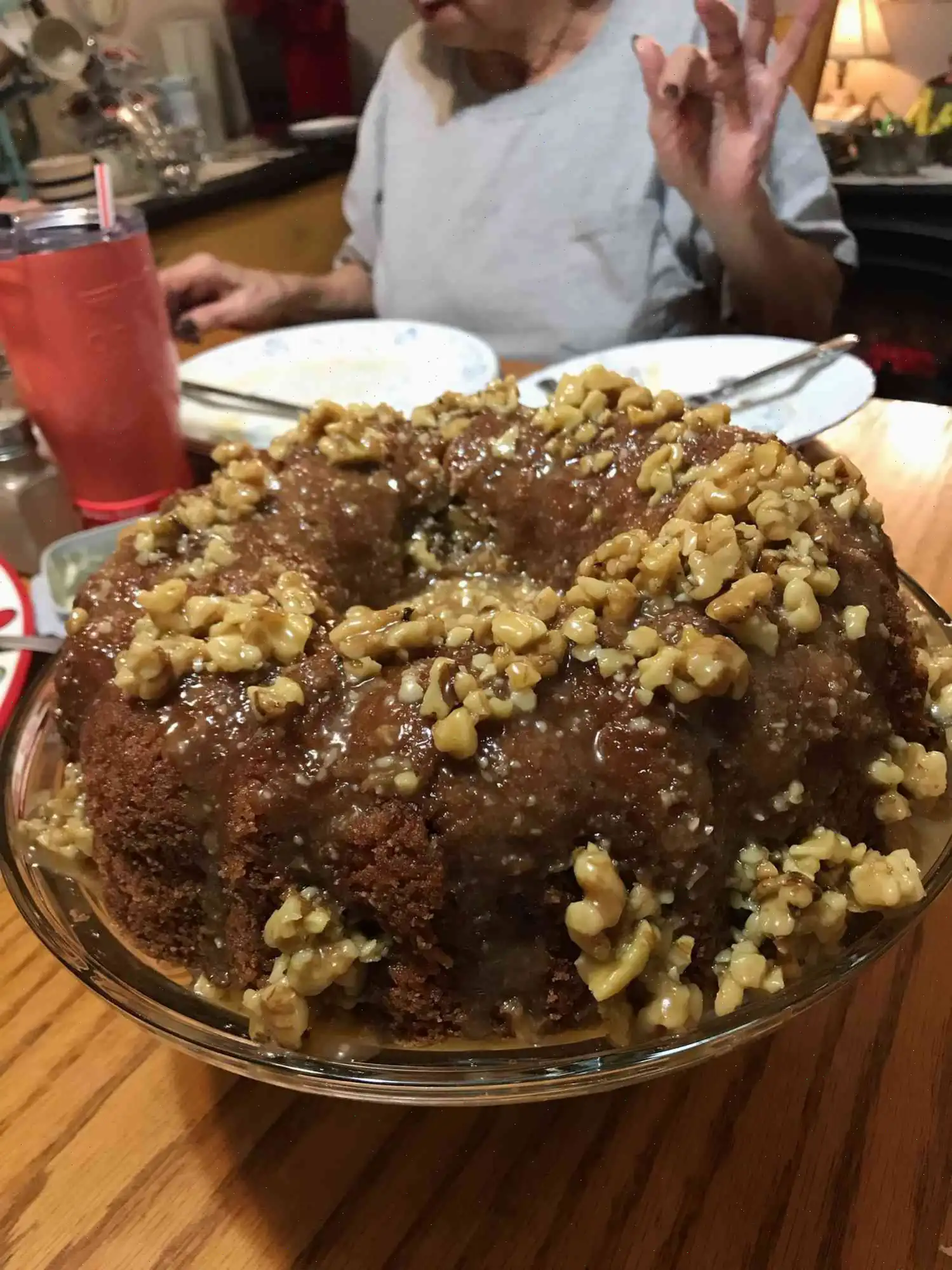 Jim's Apple Raisin Pound Cake with Praline Glaze Recipe