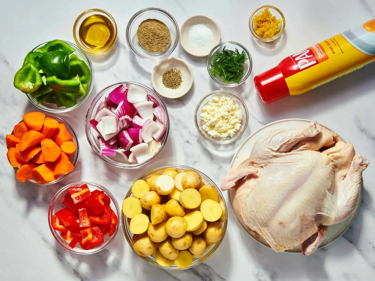 Easy Bundt Pan Roasted Greek Chicken and Vegetables Recipe