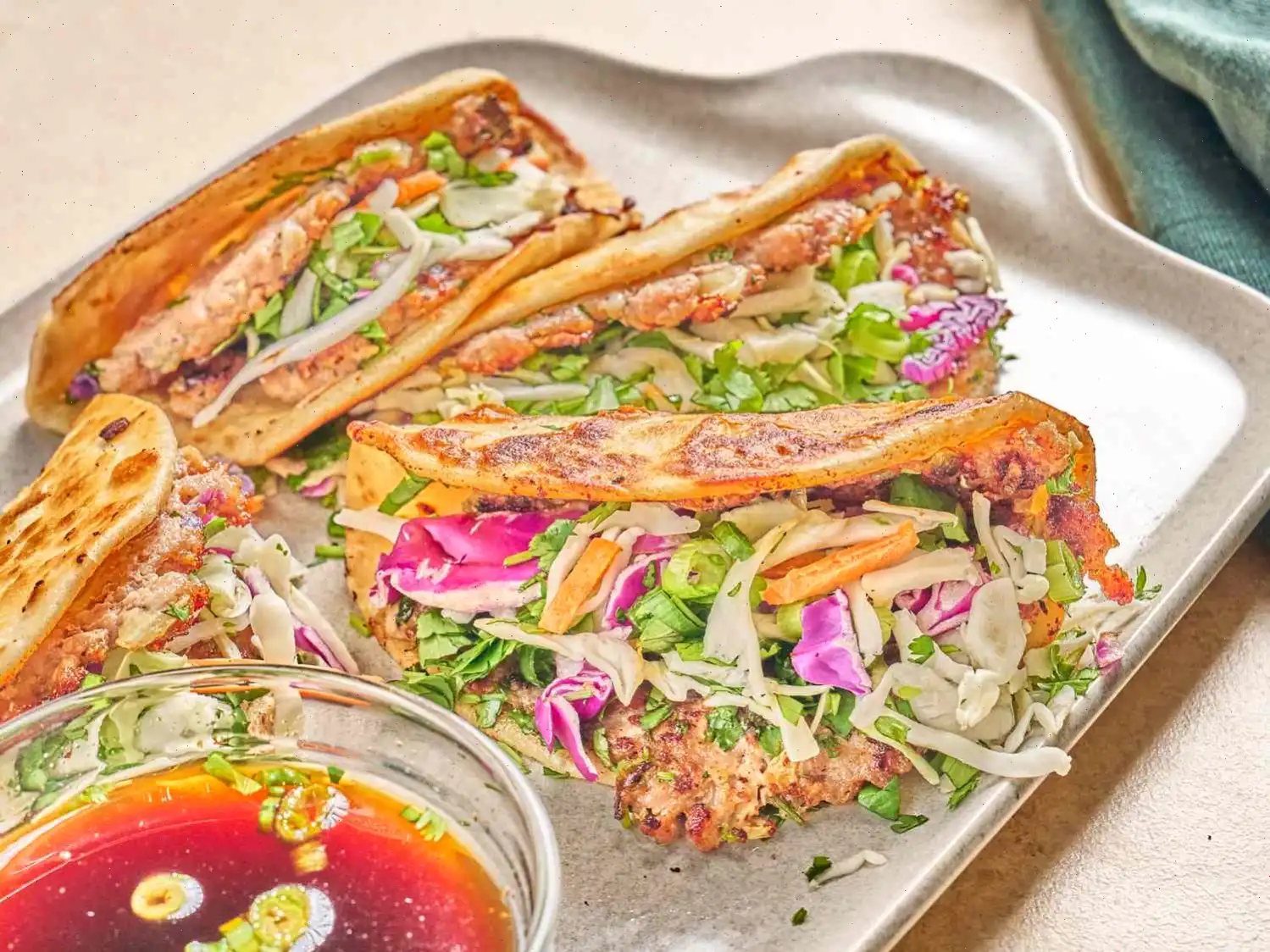 Smashed Dumpling Tacos Recipe