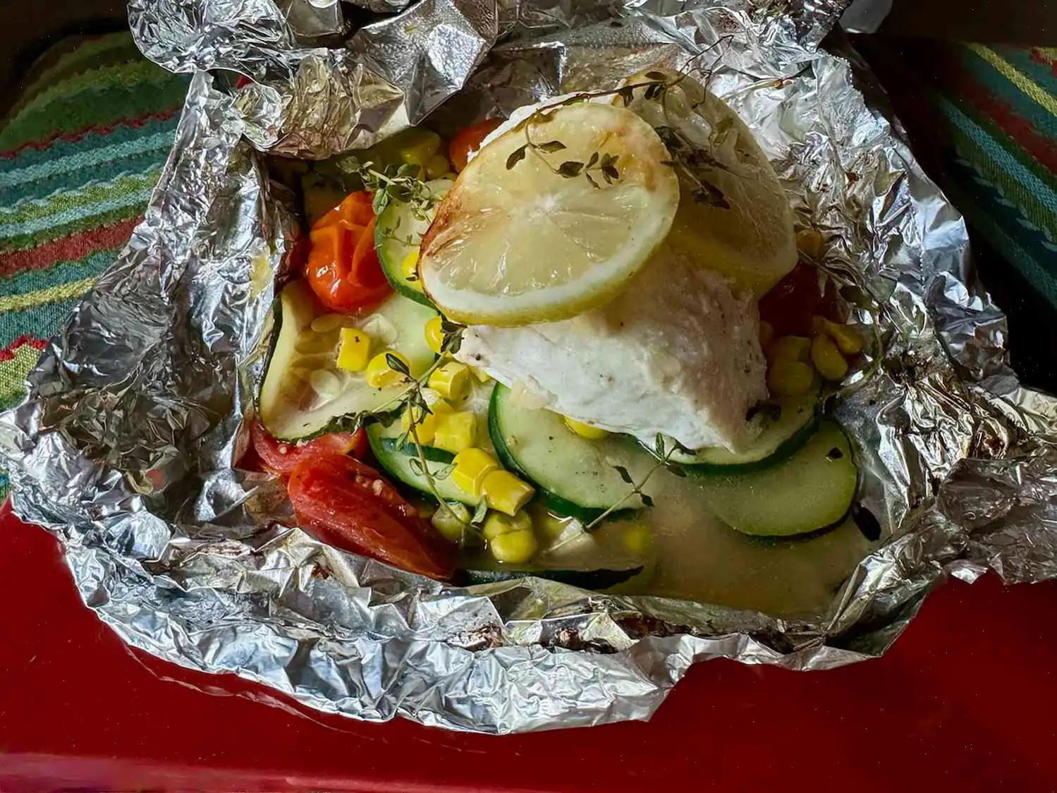 Grilled Halibut Foil Packs Recipe