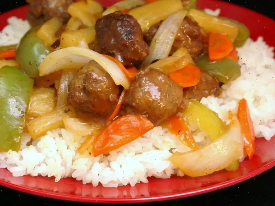 Sweet and Sour Meatballs (Suan T'ien Niu Jou Po Lo La Tzu) Recipe