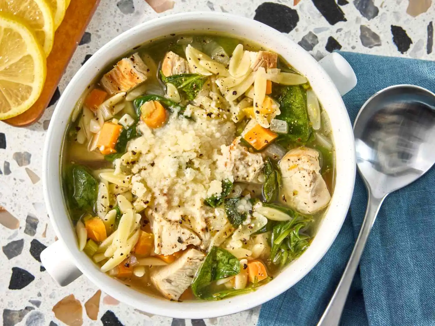 Lemon Chicken Orzo Soup Recipe