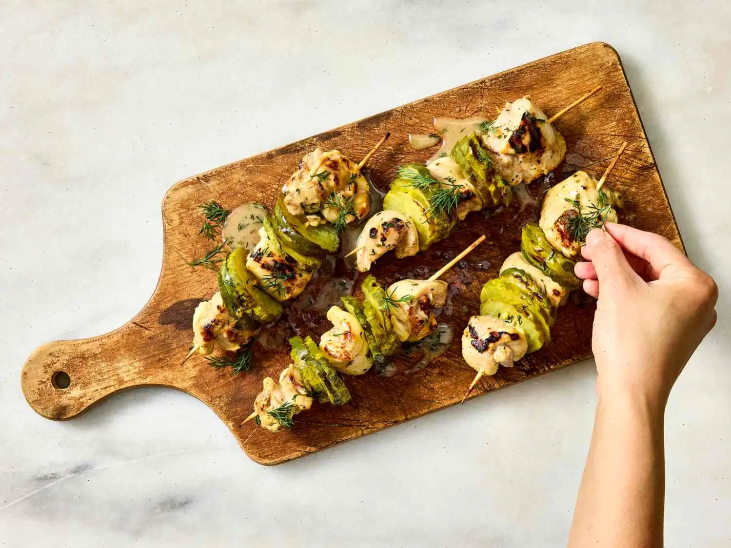 Dill Pickle Chicken Skewers Recipe