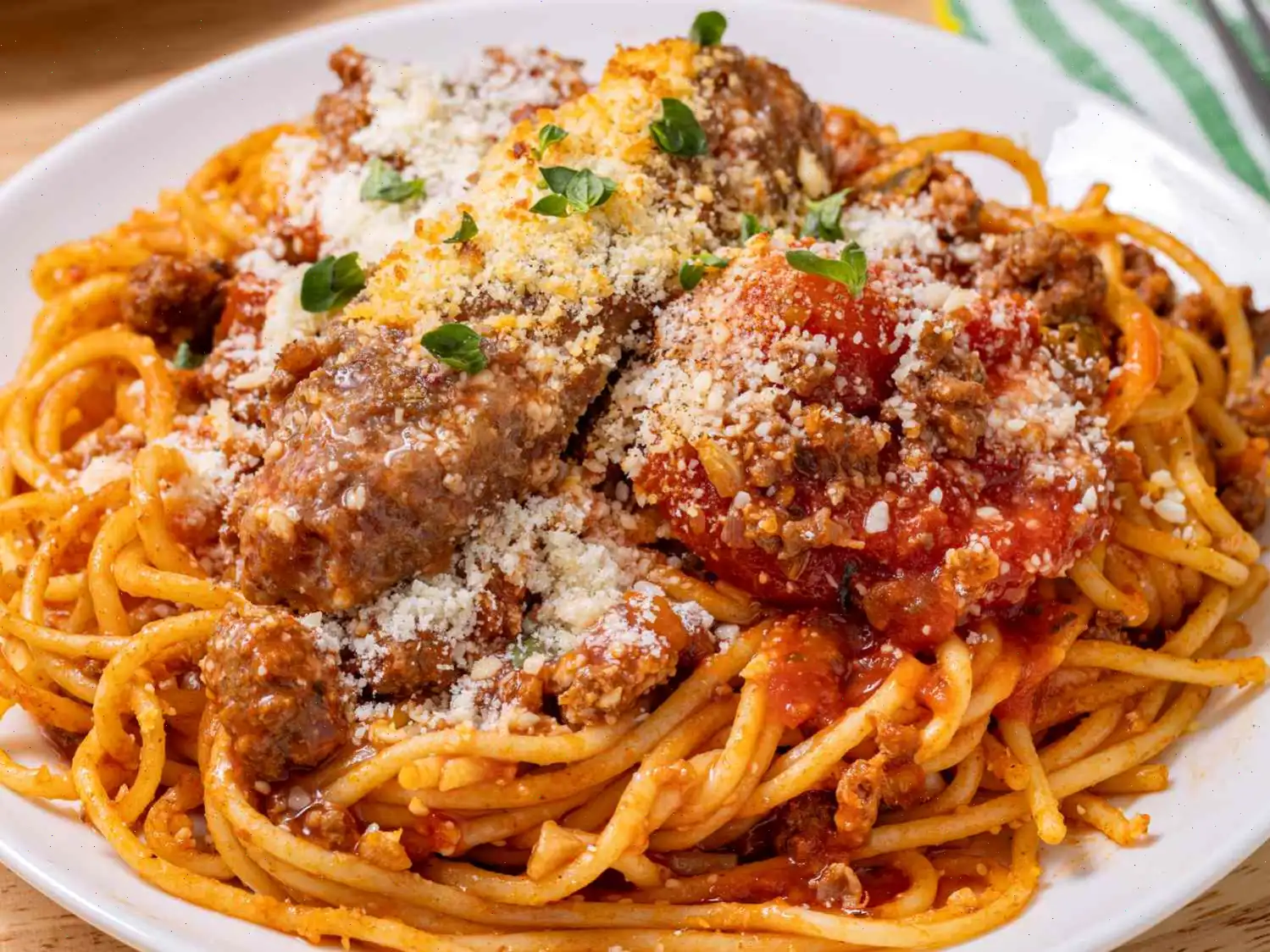 Camp David Spaghetti with Italian Sausage Recipe