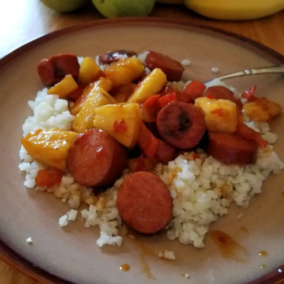 Hawaiian Pineapple Sweet & Sour Smoked Sausage Recipe