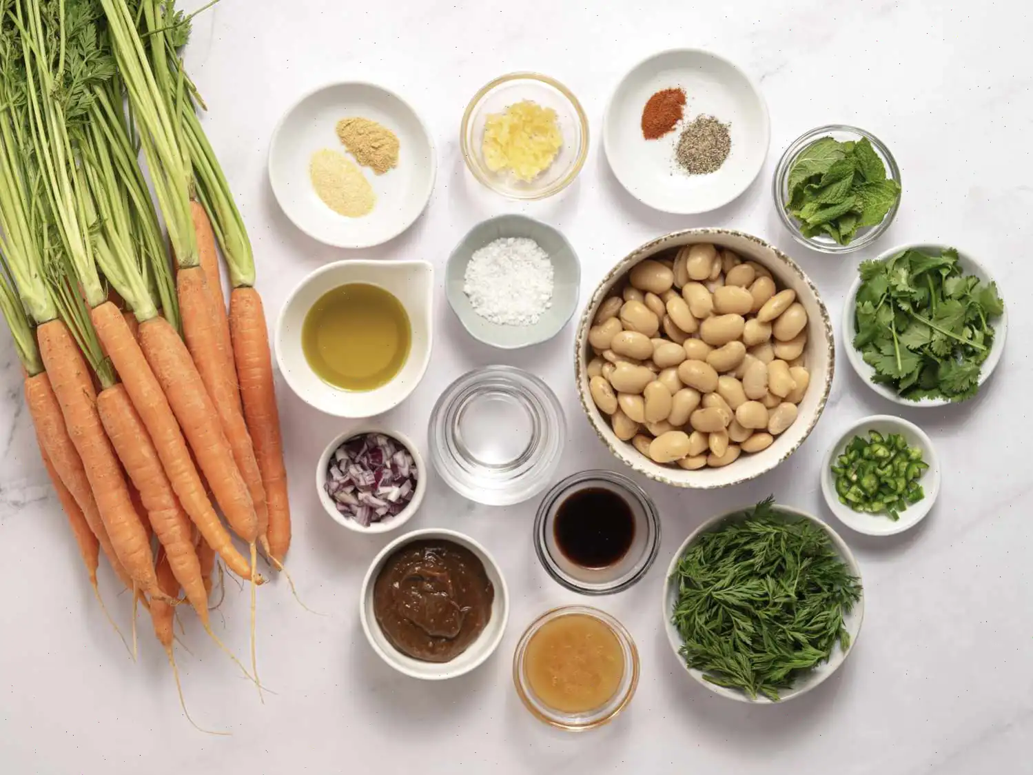 Tamarind Roasted Carrots with Carrot-Top Dip Recipe