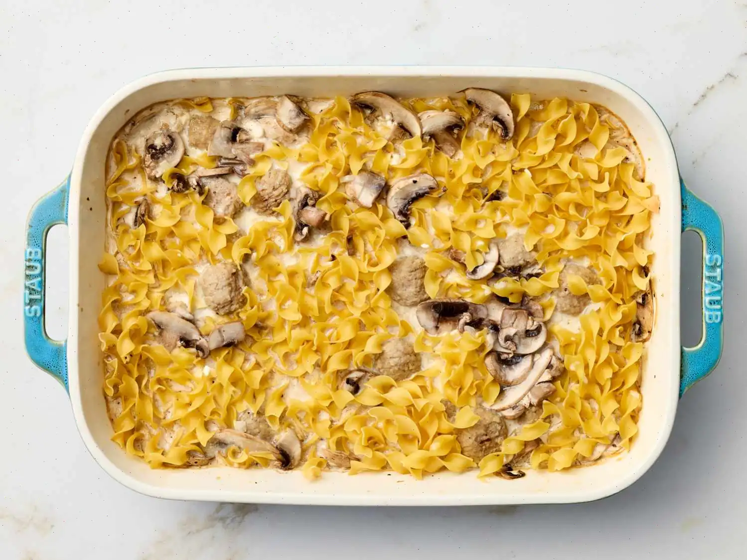 Dump and Bake Meatball Stroganoff Recipe