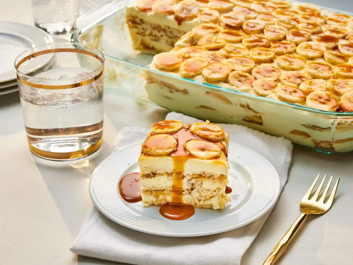 Salted Caramel Banana Ritz Icebox Cake Recipe