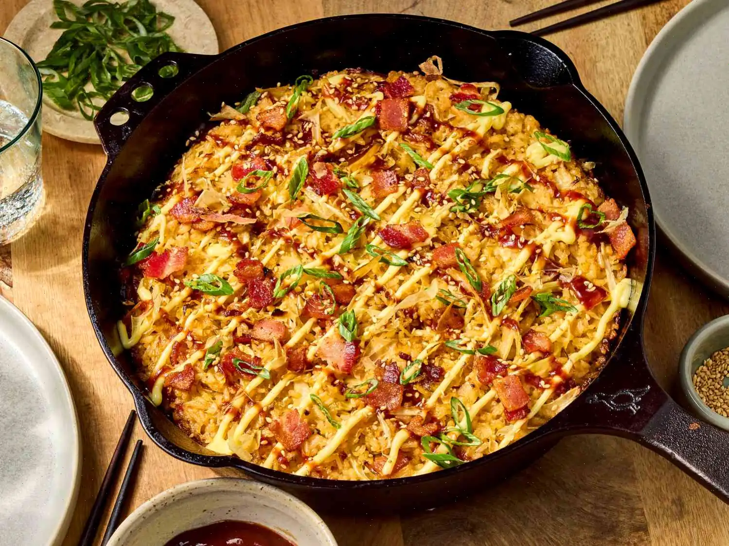 Okonomiyaki-Inspired Crispy Rice Recipe