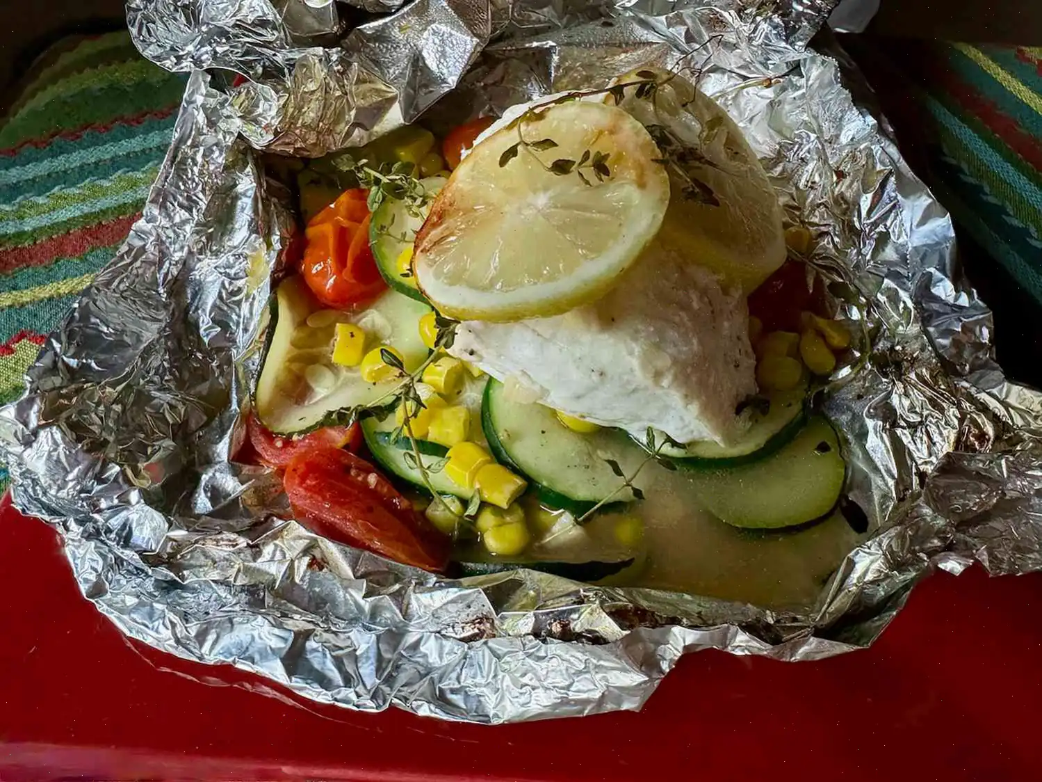 Grilled Halibut Foil Packs Recipe