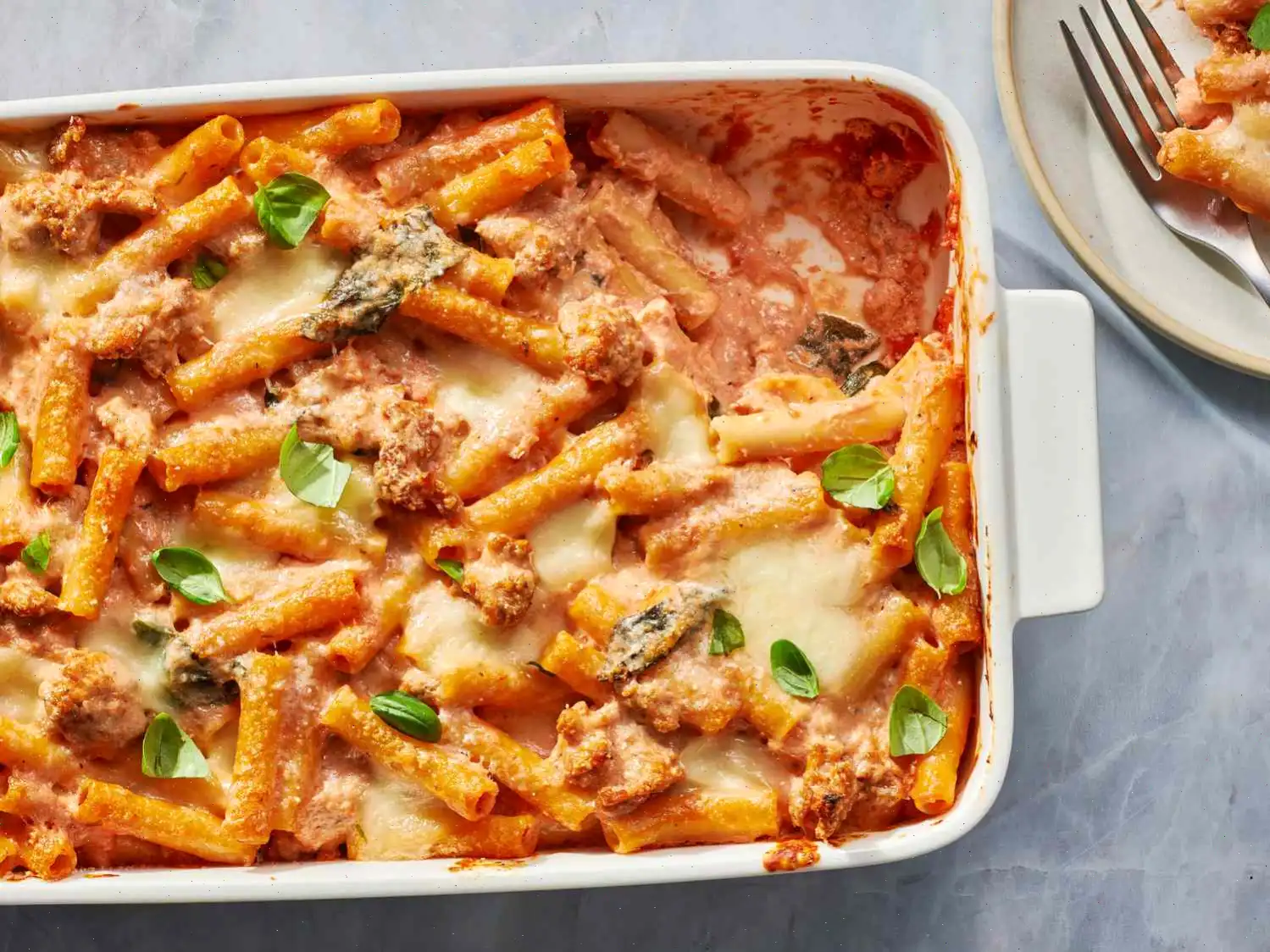 Sausage and Spinach Baked Ziti Recipe