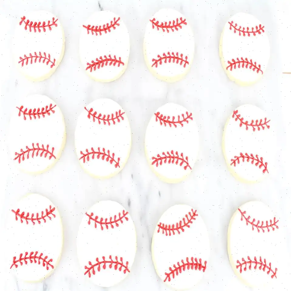 Baseball Cookies with Royal Icing Recipe