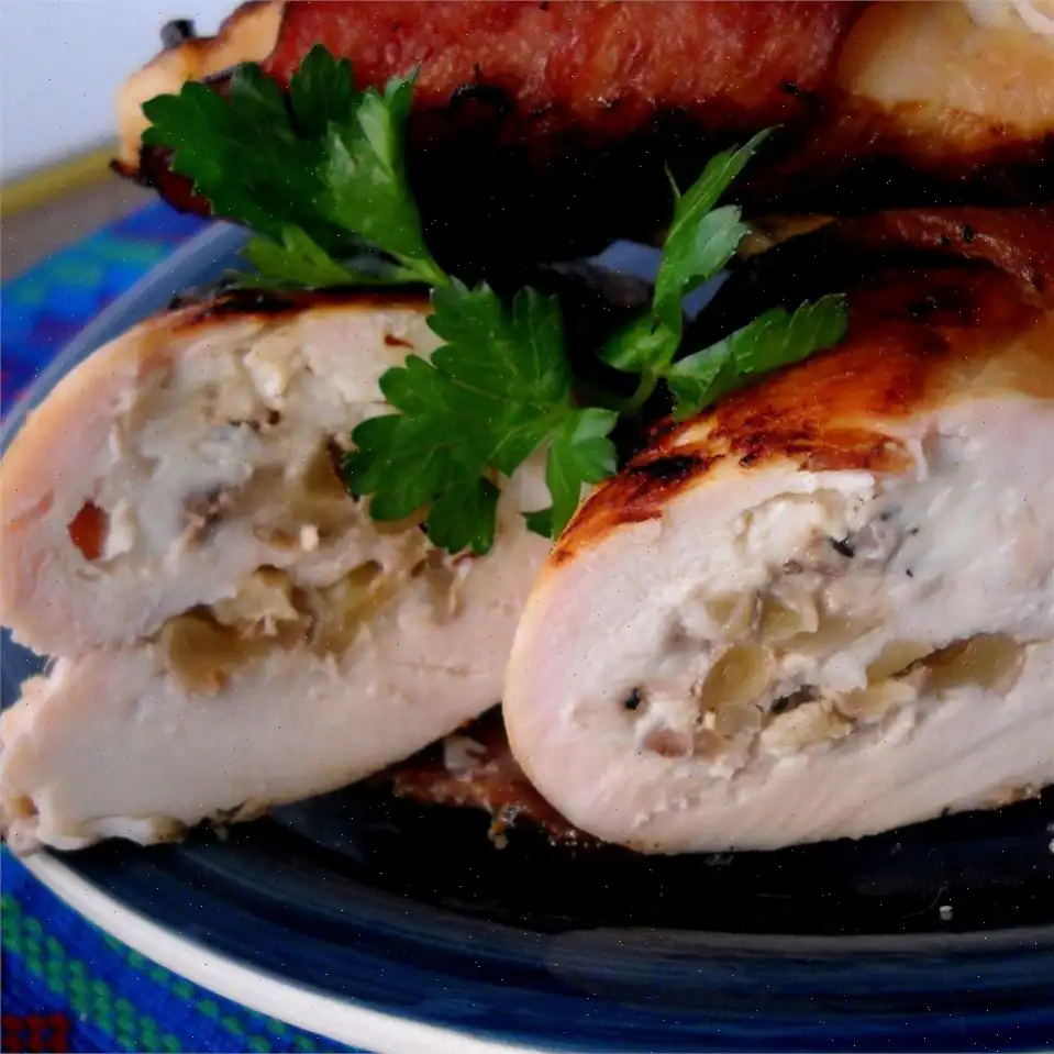 Chicken Walnut Cheese Wrapped in Bacon Recipe