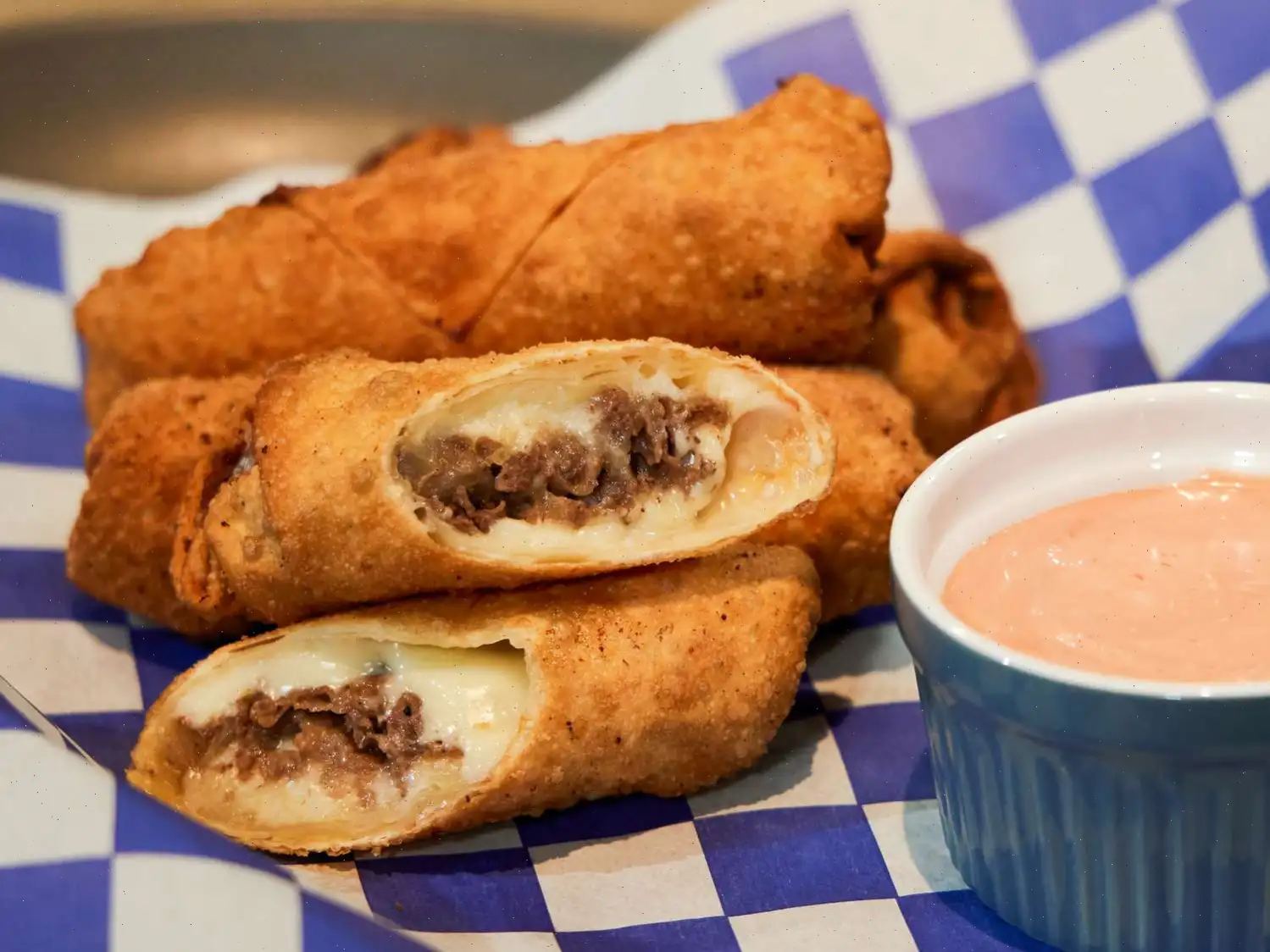 Justin Rowland's Philly Cheesesteak Egg Rolls
