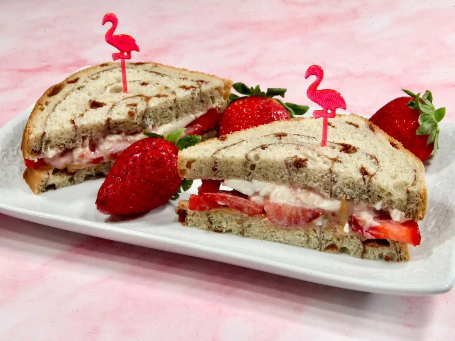 Cream Cheese and Peanut Butter Strawberry Sandwich Recipe