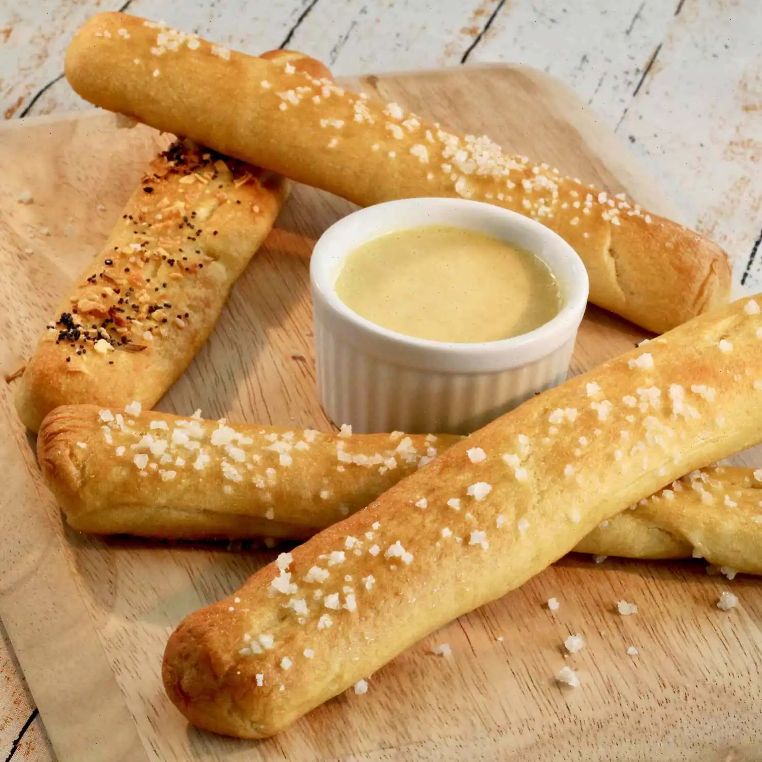 Soft Pretzel Sticks with Honey Mustard Dipping Sauce Recipe