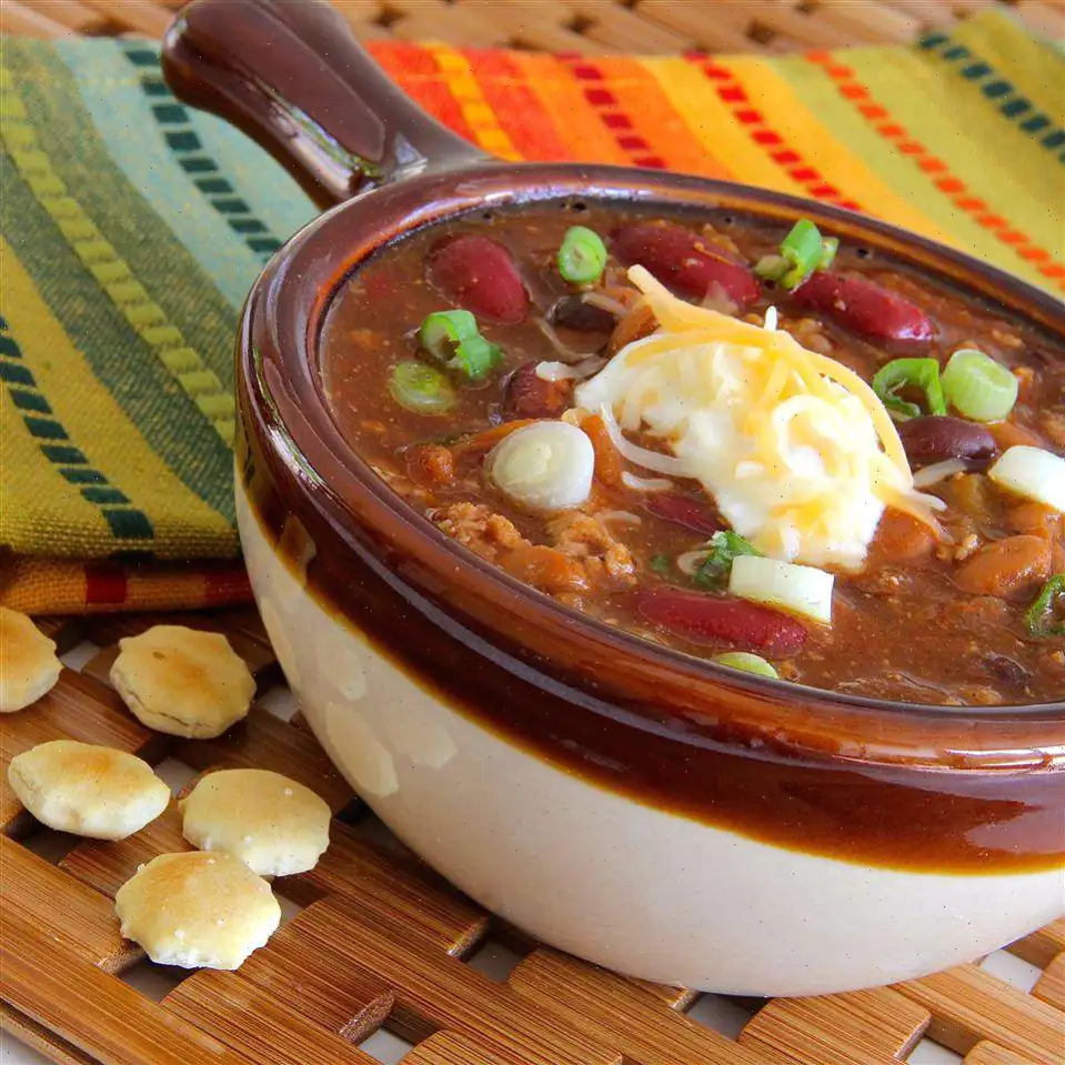 Spicy Turkey Four-Bean Chili Recipe