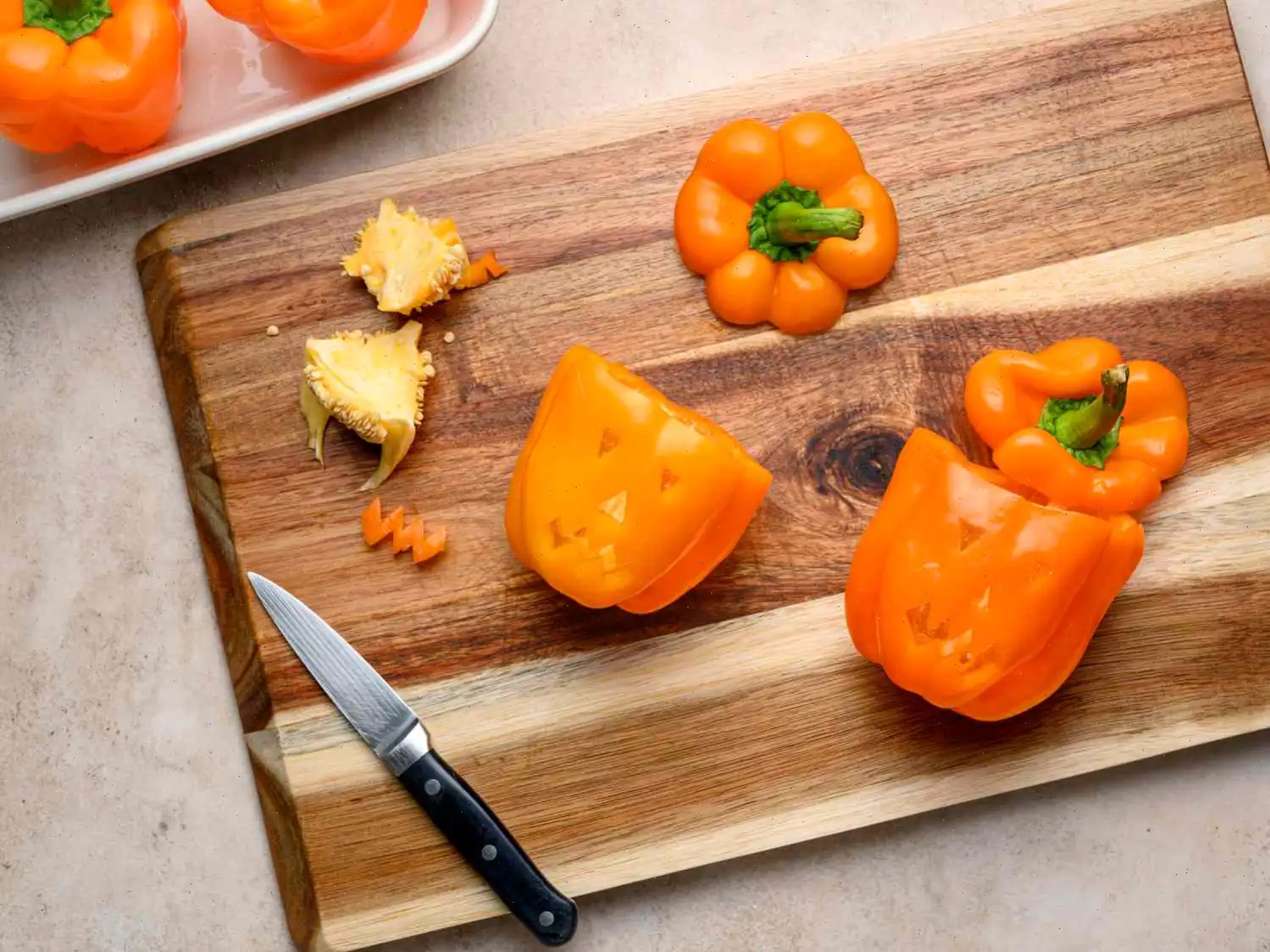 Jack-o'-Lantern Stuffed Peppers Recipe