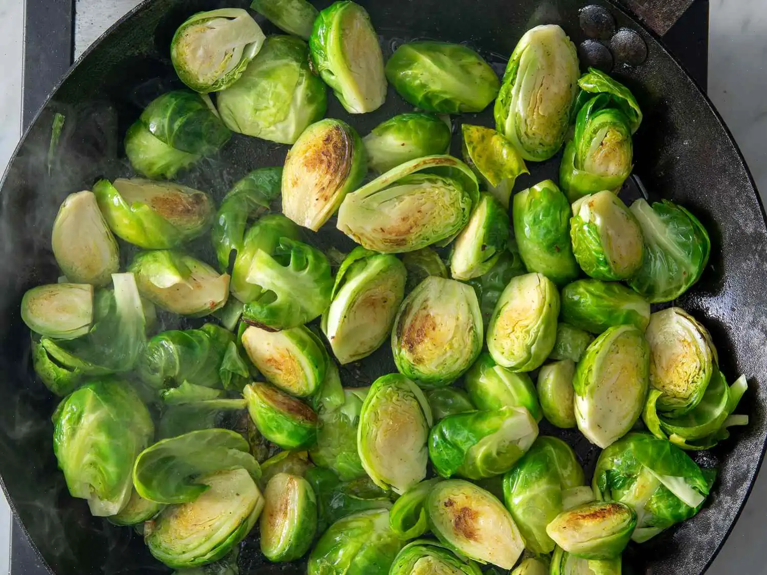Skillet-Braised Brussels Sprouts Recipe