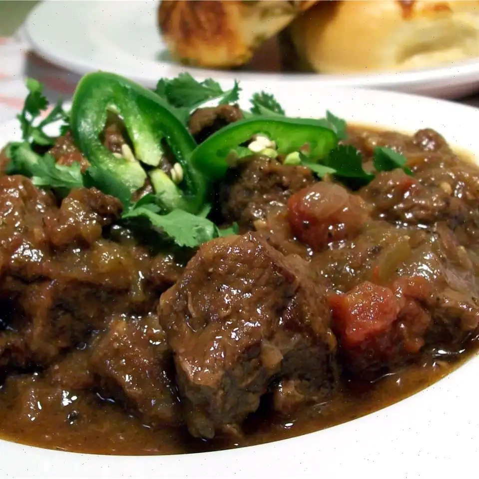Beef, Green Chili, and Tomato Stew Recipe