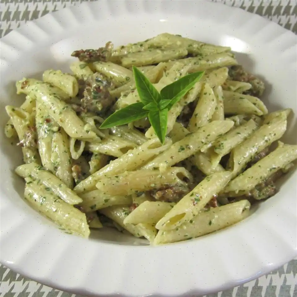 Creamy Pesto Penne with Sausage Recipe