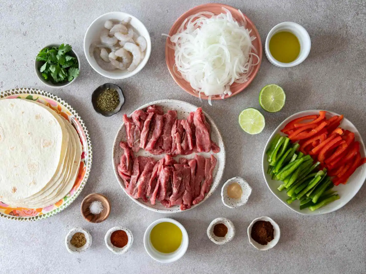 Sheet Pan Steak and Shrimp Fajitas Recipe