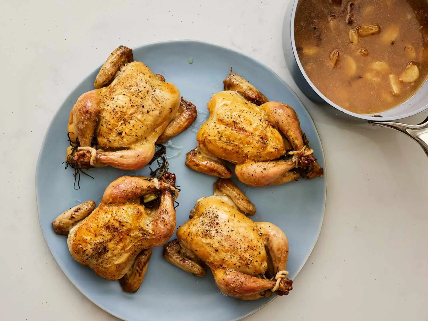 Cornish Game Hens with Garlic and Rosemary Recipe