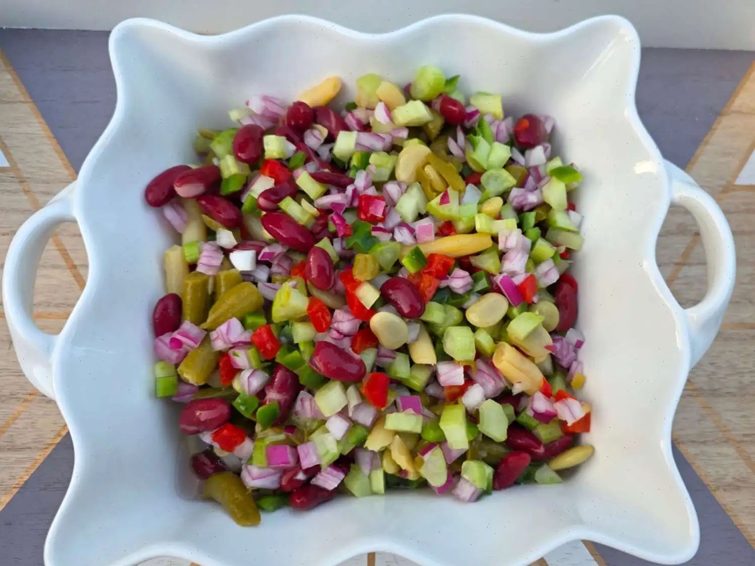 Colorful Four Bean Salad Recipe