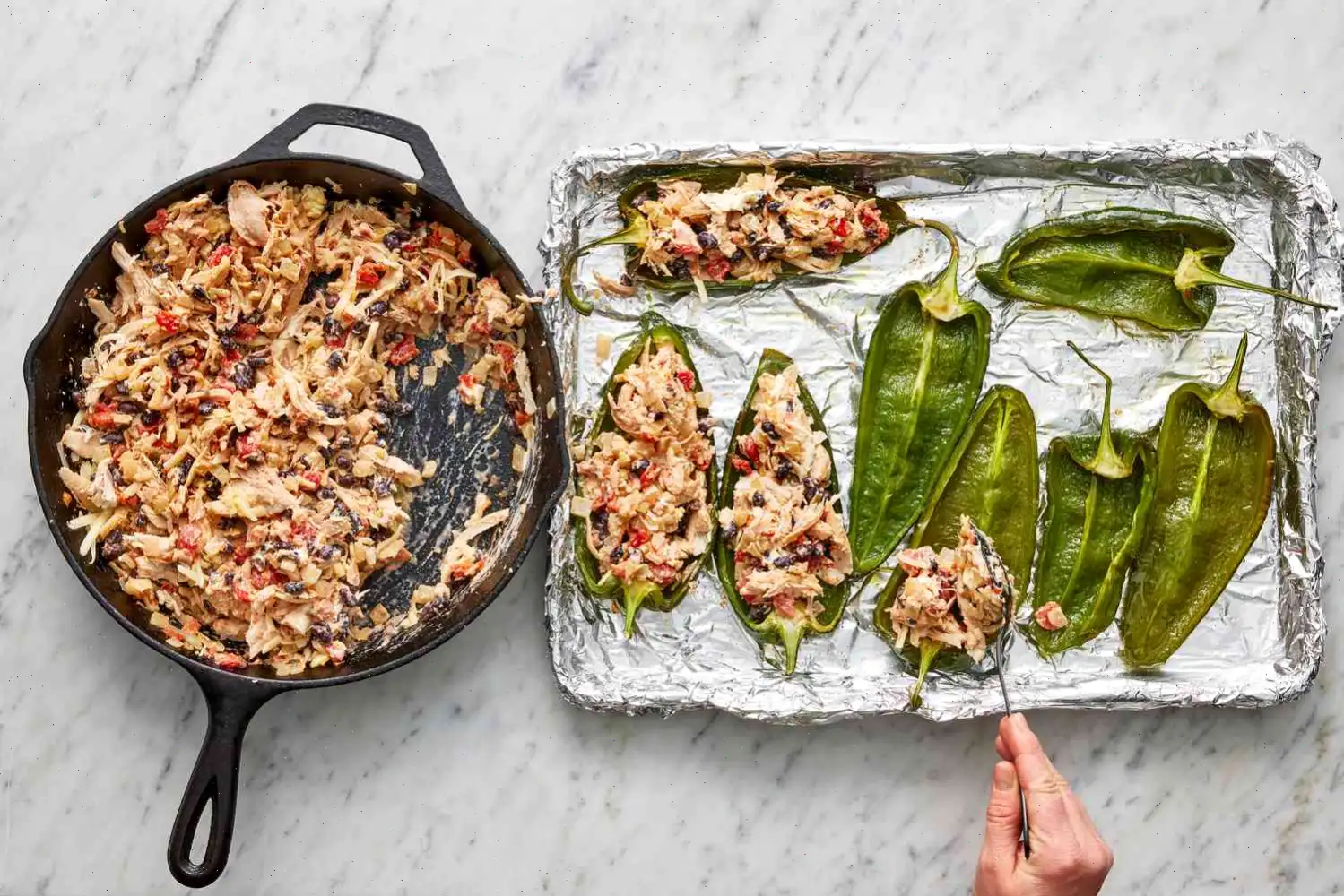 Chicken-Stuffed Poblano Peppers Recipe
