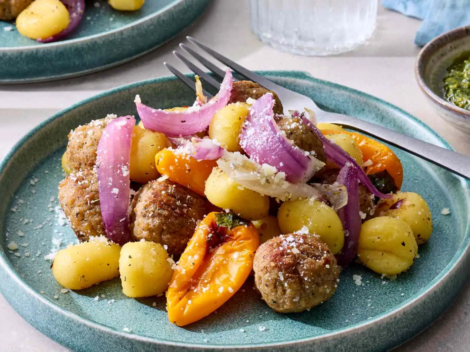 Meatball Gnocchi Sheet Pan Dinner Recipe