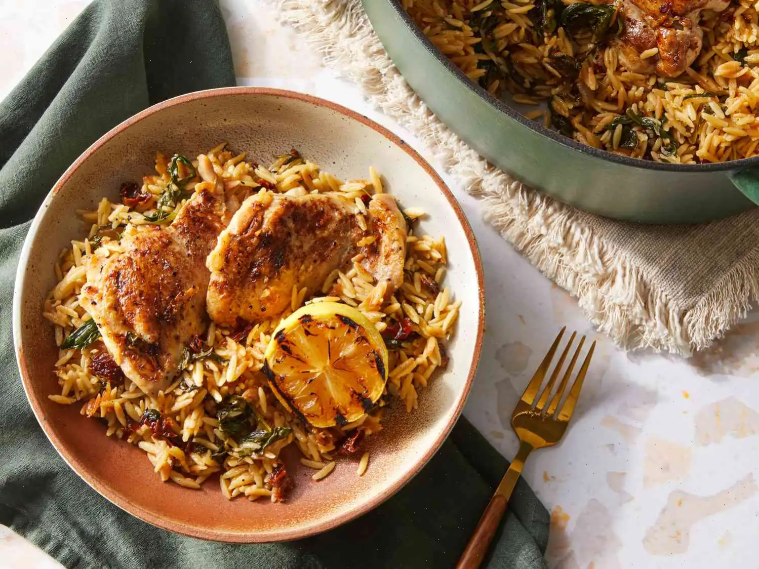 Receta de Pollo con Orzo al Horno