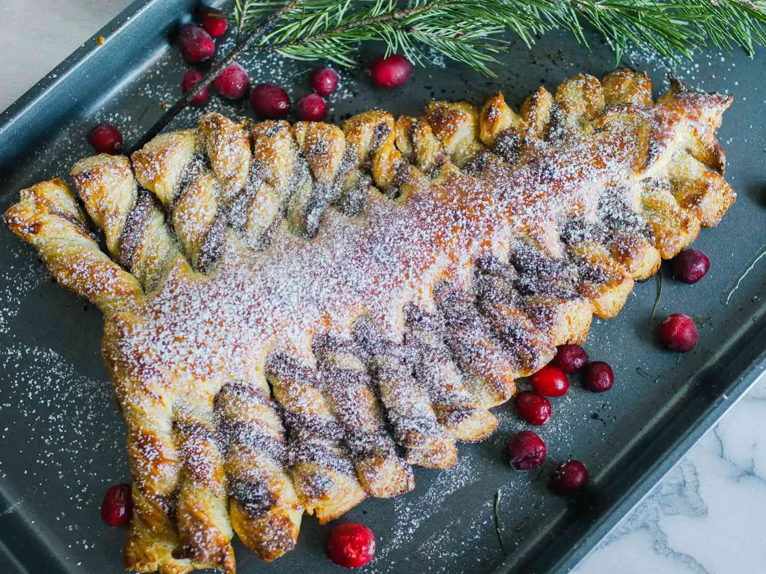 Nutella Puff Pastry Christmas Tree Recipe