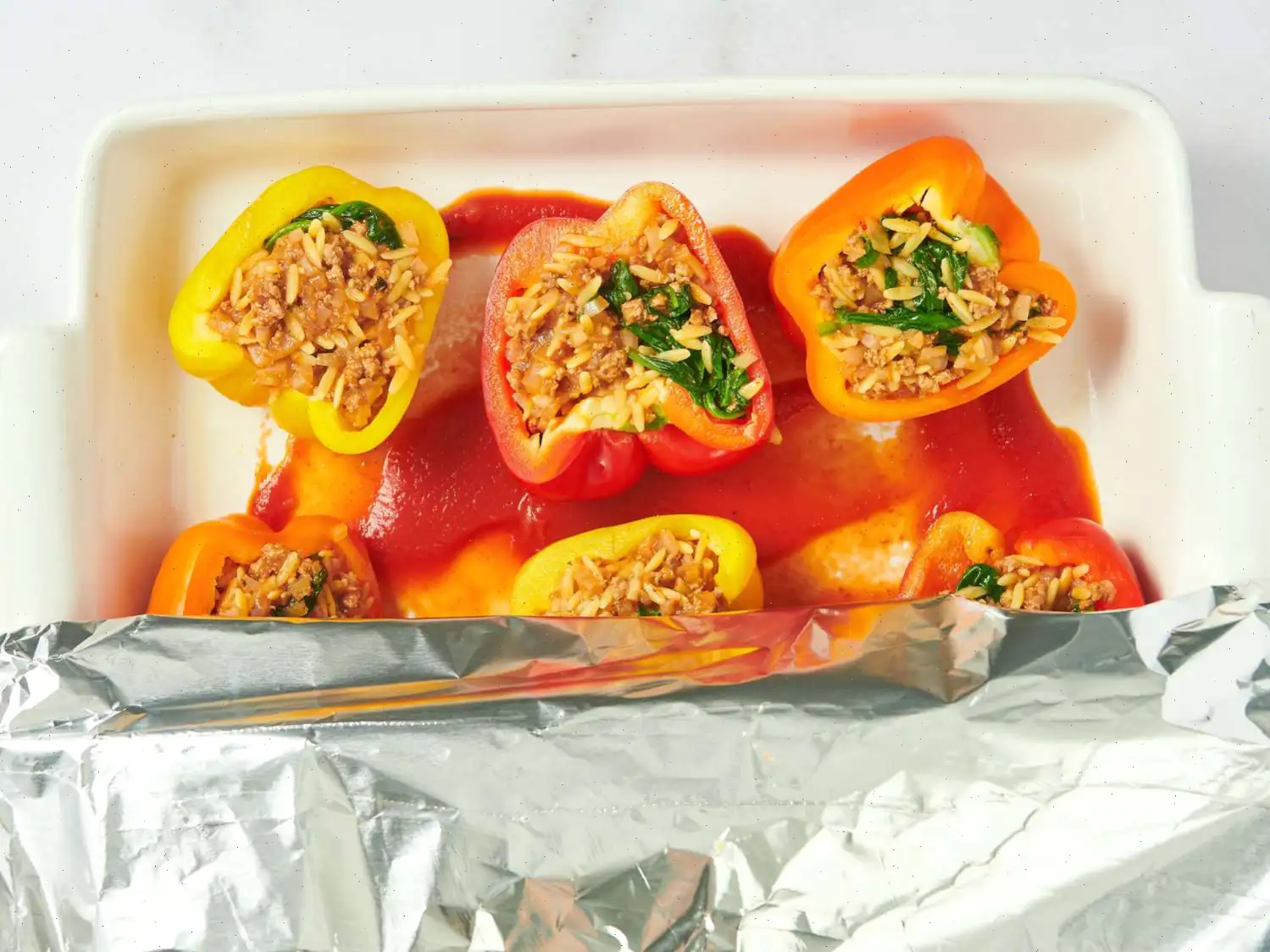 Greek Stuffed Peppers with Orzo Recipe