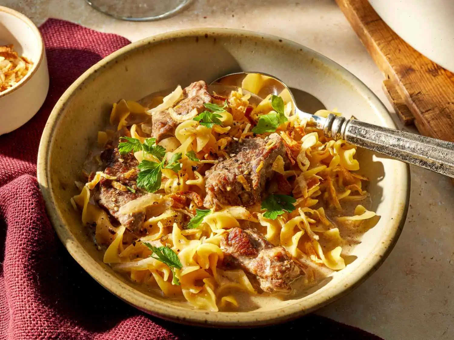 French Onion Beef and Noodles Recipe