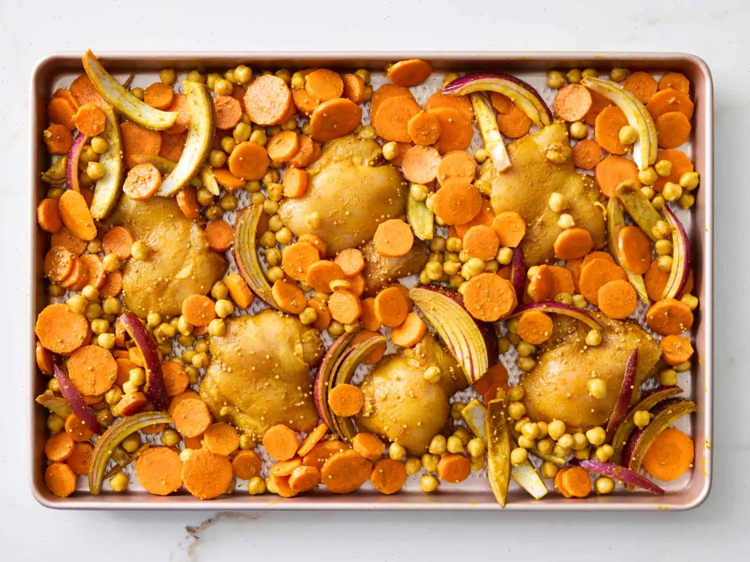 Sheet Pan Chicken and Chickpeas Recipe