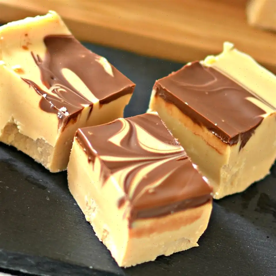 Microwave Peanut Butter Chocolate Swirl Fudge Recipe