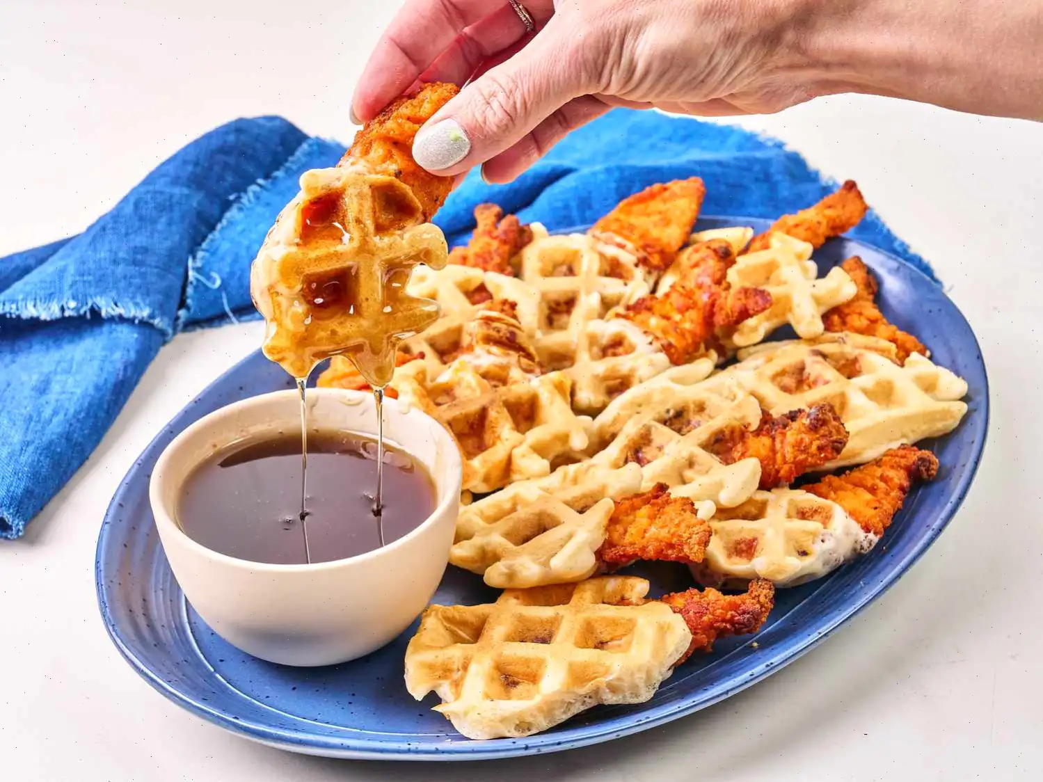 3-Ingredient Chicken and Waffle Bites Recipe