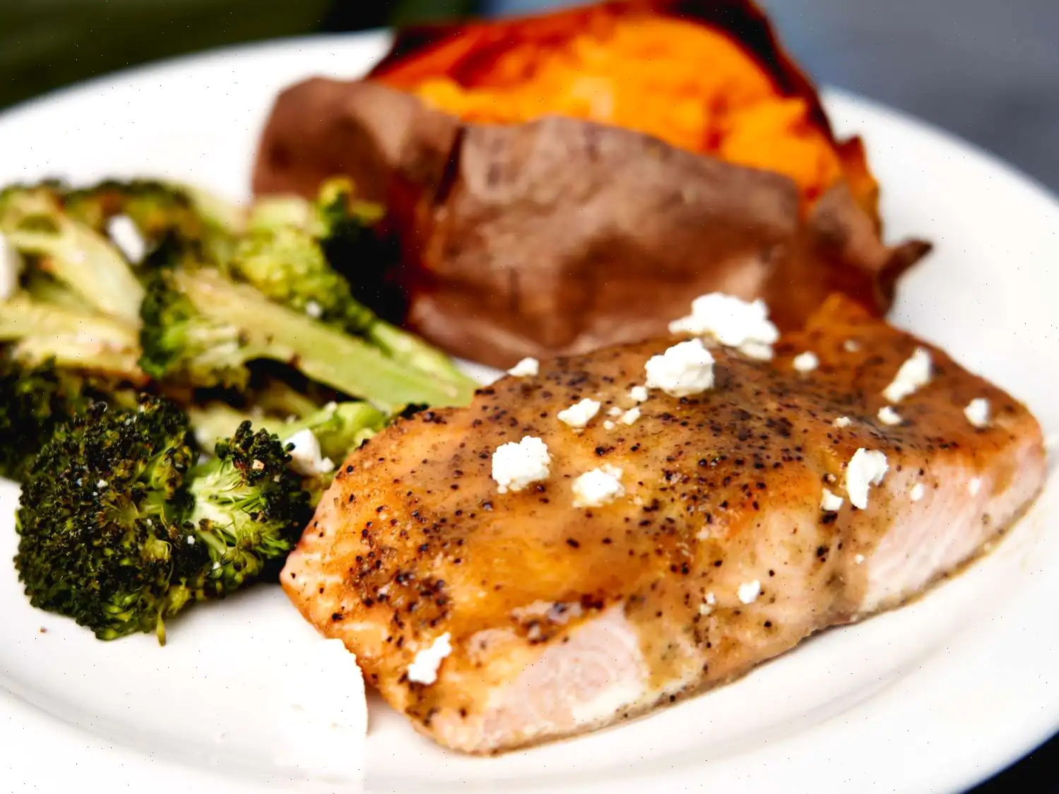 Easy Sheet Pan Roasted Greek Salmon and Broccoli Recipe