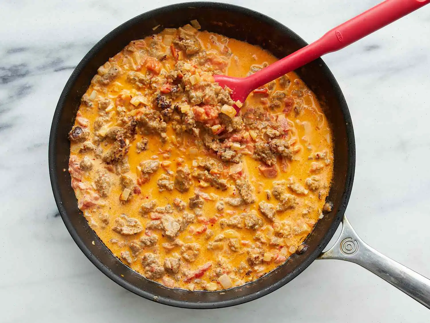Bow Ties with Sausage, Tomatoes, and Cream Recipe