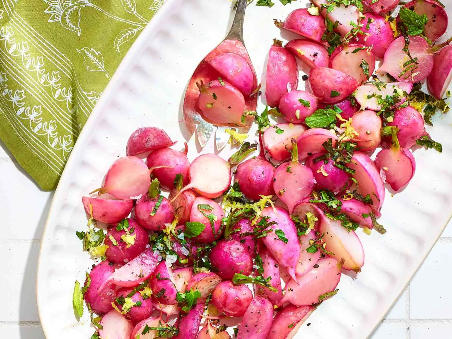 Skillet-Roasted Radishes with Mint Gremolata Recipe